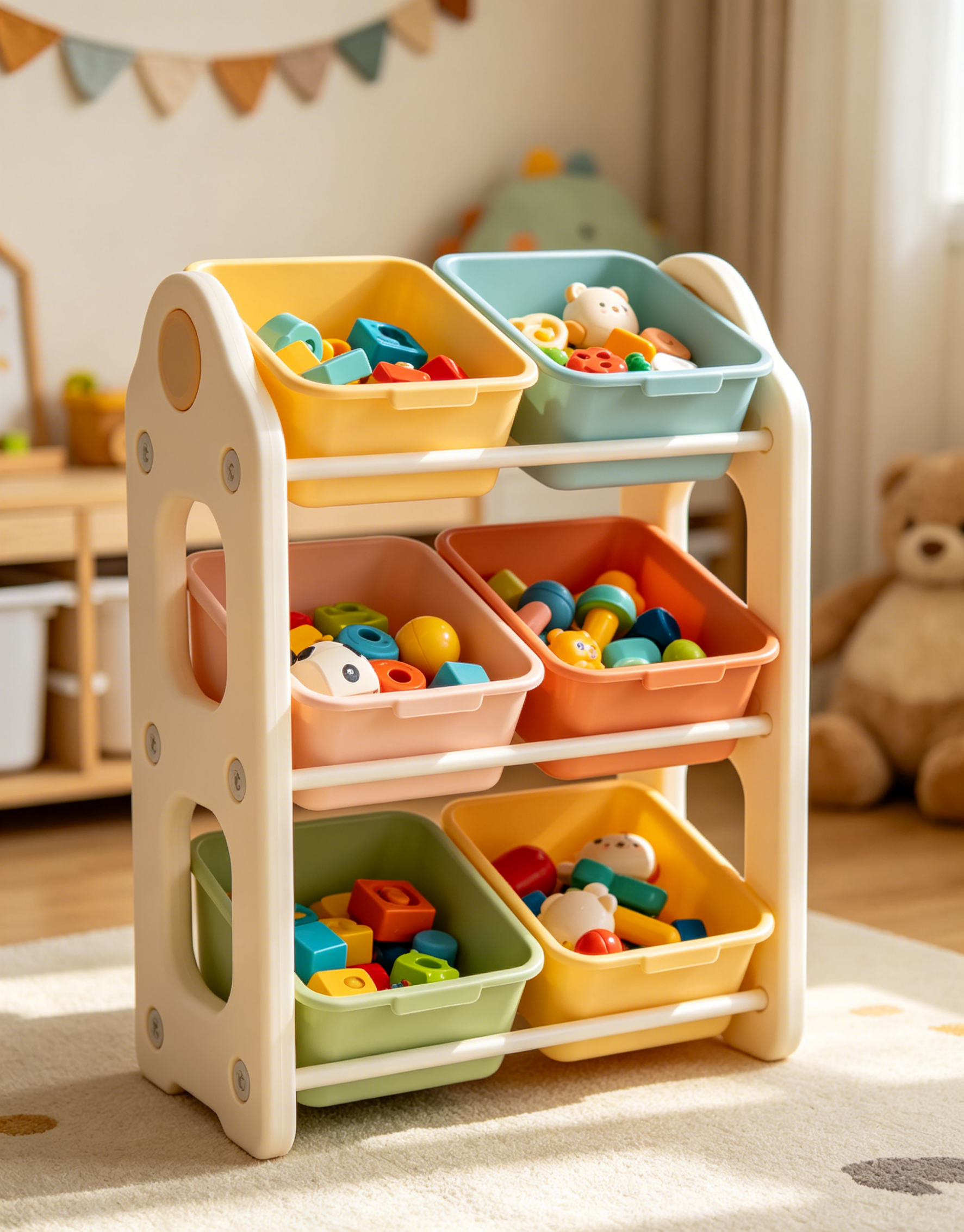 Three-Tier Toy Storage Organizer